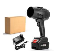 EffiFish Souffleur à feuilles sans balais haute puissance 12 V rechargeable par USB, dépoussiérant pour enlever la poussière de la neige et l'eau de voiture, noir