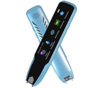 EffiFish Stylo de traduction portable avec balayage hors ligne et écran tactile, scanner multilingue pour voyage et étude, design compact en ABS rose (bleu)
