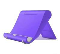 EffiFish Support de téléphone pliable réglable pour téléphone portable, support de bureau de 3,5 à 11 pouces pour smartphones, tablettes, coussinet en silicone antidérapant (violet)
