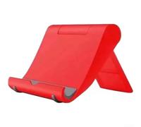 EffiFish Support de téléphone pliable réglable pour téléphone portable, support de bureau de 3,5 à 11 pouces pour smartphones, tablettes, coussinet en silicone antidérapant (rouge)