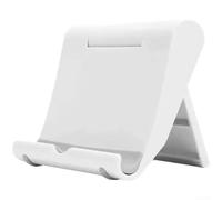 EffiFish Support de téléphone pliable réglable pour téléphone portable, support de bureau de 3,5 à 11 pouces pour smartphones, tablettes, coussinet en silicone antidérapant (blanc)