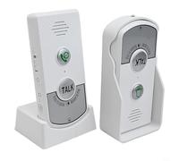 EffiFish Système d'interphone intelligent sans fil, avec portée de 1000 m, communication bidirectionnelle, alimentation par batterie, étanche IP65, pour maison, villa, noir et blanc (blanc)