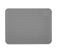 EffiFish Tapis de cuisine antidérapant en silicone résistant à la chaleur facile à nettoyer Passe au lave-vaisselle Gris 40 x 30 cm