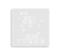 EffiFish Thermostats, pour Tuya Smart-Life App Wi-Fi Contrôle Électrique Chauffage au Sol Interrupteur Intelligent avec Écran Tactile, Station Météo Intégrée, Courant Nominal 5A