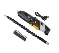 EffiFish Tournevis électrique sans fil 3,6 V, perceuse électrique rechargeable par USB 1300 mAh avec poignée rotative de 90 ° à 180 °, lumière LED, interrupteur F/R pour assemblage de meubles à faire