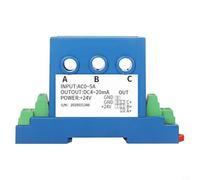 EffiFish Transmetteur de courant CA triphasé 3 sorties DC4-20 mA, module d'isolation de précision de 0,5 % pour systèmes de surveillance de l'alimentation et de gestion de l'énergie (0-30 A)