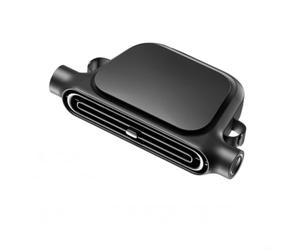 EffiFish Ventilateur de siège de voiture avec 3 vitesses, turbine à double conduit de 70 mm pour refroidissement avant et arrière, aérations réglables pour un confort de conduite estival (KLX09-Wired
