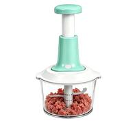 Effilocheur de Viande Manuel Grande capacité 2 L intensif et hachoir à main | Outil d'effilochage de viande et robot de cuisine Pour oignon ail noix restaurant maison cuisine dîner préparation des Vert