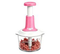 Effilocheur de Viande Manuel Hachoir Manuel Robuste Grande Capacité 2 L | Moulin À Viande Hachoir Robot De Cuisine Pour oignon ail noix restaurant maison cuisine dîner préparation des repas Rose