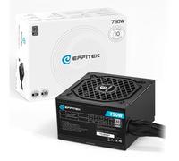 EFFITEK Bloc d'alimentation gamer ATX 3.1 750 W 80 Plus Silver compatible PCIe 5.1 GPU