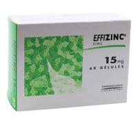 Effizinc 15mg Gluconate De Zinc 60 Gélules