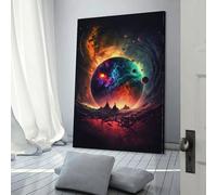 Effondrement de planètes, toile murale pour chambre à coucher, salon, enfants, filles, garçons, fête d'anniversaire, grand format, 40 x 60 cm