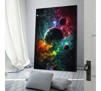 Effondrement des planètes 1 Œuvre d'art pour salon, décoration murale pour chambre d'adolescent, toile 20 x 30 cm