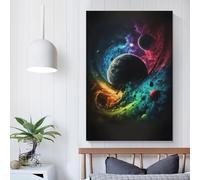 Effondrement des planètes 7 Décoration murale pour salon, chambre, bureau, salle de bain, décoration murale 20 x 30 cm
