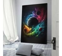 Effondrement des planètes - 7 toiles murales pour salon, chambre à coucher, 20 x 30 cm