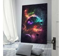 Effondrement des planètes Décorations murales pour chambres pour adolescents Game Boys Room Décoration murale Grande toile abstraite Art mural 08x12 pouces (20x30 cm)