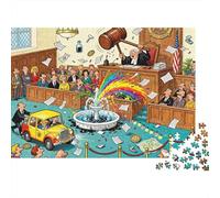 Effondrement du procès en Cour d'assises Puzzle en Bois Imperméable DIY Puzzles De 1000 Pièces pour Adultes Coloré De Décoration pour La Maison