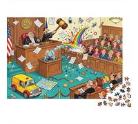 Effondrement du procès en Cour d'assises Puzzle en Bois Imperméable Puzzles De 1000 Pièces pour Adultes Impossible Jeux Éducatifs