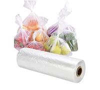 Efforias Lot de 500 sacs en polyéthylène transparent pour fruits, légumes, bouchers - 22,9 x 35,6 cm - Fruits/légumes/aliments/viandes (1 rouleau)