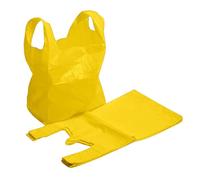Efforias Lot de 75 grands sacs de transport en plastique robustes - Jaune - 28 x 43 x 53 cm