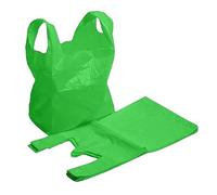 Efforias Sacs de transport 28 x 43 x 53 cm - Grands sacs en plastique résistants à poignées - Lot de 75 (Vert)