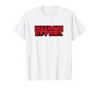 Effort Maximal T-Shirt Graphique avec Valeur, Homme, Blanc, S