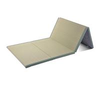 Effortsaving Tatami Matelas Japonais,Herbe Verte Naturelle,Tapis Tatami Pliable en Quatre épaisseur 3,5 Cm pour Dormir Méditer Et Faire du Yoga Judo(Size:90X200X3.5cm)