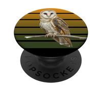 Effraie des Clochers Biologiste Ornithologue Nature Oiseau PopSockets PopGrip Adhésif