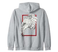 Effraie des Clochers Cadre Rouge Tatouage Esthétique Dotwork Sweat à Capuche