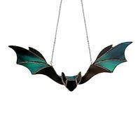 Effrayant Halloween Taché Peinture Chauve-Souris Volante Chaîne Collier Pendentif Fenêtre Décor Hommes Femmes Bijoux Accès