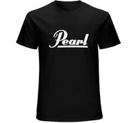 efgabc Men's Fashion T Shirts Pearl Drums Logo Mens Tshirt Cool and Breathable Black Manches Courtes(3X-Large)