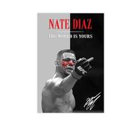efhavce Poster Nate Diaz - Impression sur toile d'arts martiaux mixtes - Décoration murale pour salon, chambre à coucher - 30 x 45 cm