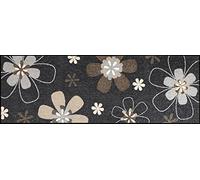 Efia Salonloewe sld0828-060x180 Paillasson lavable, motif: Florentina / Fleurs, 60 x 180 cm, tapis d´entrée intérieur et extérieur