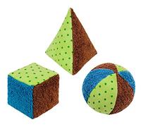 Efie, 3 set économique, hochet de jeu Pièces, Vert/Marron/Bleu