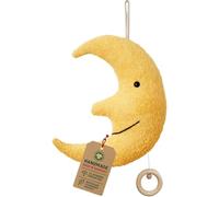 Efie - Bio doudou musical - lune | en coton 100% bio | GOTS certifiée | 100% fabriqué en Allemagne | Mélodie „Weißt du, wieviel Sternlein stehen“