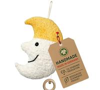 Efie - Bio doudou musical - Lune | en coton 100% bio | GOTS certifiée | rembourrage de laine de mouton |fabriqué en Allemagne |Jouet durable pour bébé | Mélodie „Berceuse de Brahms"
