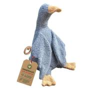 Efie Boîte à musique bio Oie Grise 100 % coton éponge Rembourrage en laine vierge Certifié GOTS Fabriqué à la main en Allemagne (mélodie : berceuse de Brahms, bonsoir bonne nuit)