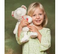 Efie Boîte à musique bio Teddy - 100 % coton (kbA), garnissage en laine vierge (kbT) - fabriquée à la main en Allemagne - certifiée GOTS - Berceuse Schuberts (mélodie sommeil enfant)
