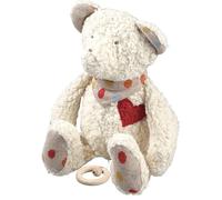 Efie Boîte à musique bio Teddy - 100 % coton (kbA), rembourrage en laine vierge (kbT) - fabriquée à la main en Allemagne - Certifié GOTS - Jouet durable pour bébé - Mélodie LaLeLu (mélodie)