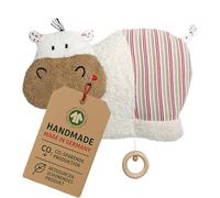 Efie Boîte à musique hippopotame bio - 100 % coton (kbA), rembourrage en laine vierge (élevage biologique) - Fabriquée à la main en Allemagne - Certifié GOTS - Mélodie (sais tu combien d'étoiles sont