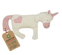 Efie Coussin chauffant en épeautre - Licorne avec cœur - Culture biologique contrôlée - Fabriqué en Allemagne.