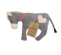 Efie Coussin chauffant en grain d'épeautre bio - Motif âne gris - Culture biologique contrôlée (biologique), fabriqué en Allemagne, durable - Certifié GOTS