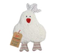 Efie Coussin chauffant Noyaux de culture biologique contrôlée Rouge, poule, 100% fabriqué en Allemagne