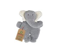 Efie Doudou bio petit éléphant - Environ 17 cm - Certifié GOTS - En éponge bio (KBA), garnissage en laine vierge (kbT) - Fabriqué à la main en Allemagne