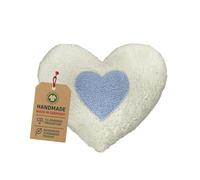 Efie épeautre de chaleur Coussin Coeur Bleu, culture biologique contrôlée, certifié GOTS, 100% fabriqué en Allemagne