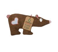 Efie épeautre Grain de culture biologique contrôlée Coussin chauffant Ours Brun (KBA), certifié GOTS, 100% fabriqué en Allemagne