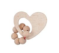 Efie Hochet cœur en bois de hêtre non traité issu de l'agriculture forestière FSC, fabriqué en Allemagne