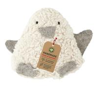 Efie Hochet pingouin bio - En peluche de coton (kbA), rempli de laine vierge (kbT) - Certifié GOTS - Fait main en Allemagne - Jouet durable pour bébé