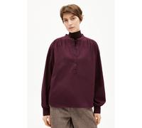 EFINARAA BRUSHED BLOUSE | Fabriqué à partir de 100 % coton biologique - rouge (L)