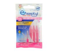 EFISEPTYL Brossettes Interdentaires CleanExpert x6 - Filaments ultra-doux pour gencives sensibles - Manche souple antidérapant - Tête flexible à 90° - Format pratique et refermable - Lot de 3